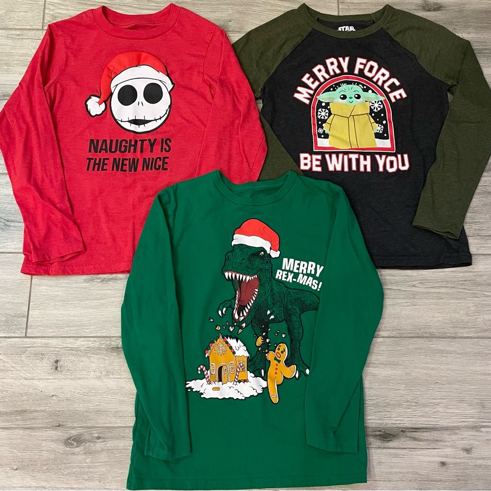 Kids Holiday Graphic Long Sleeve Shirts